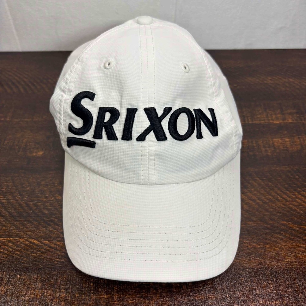 Srixon Golf Hat White Adjustable Ripstop Polyester Performance Cap T91928